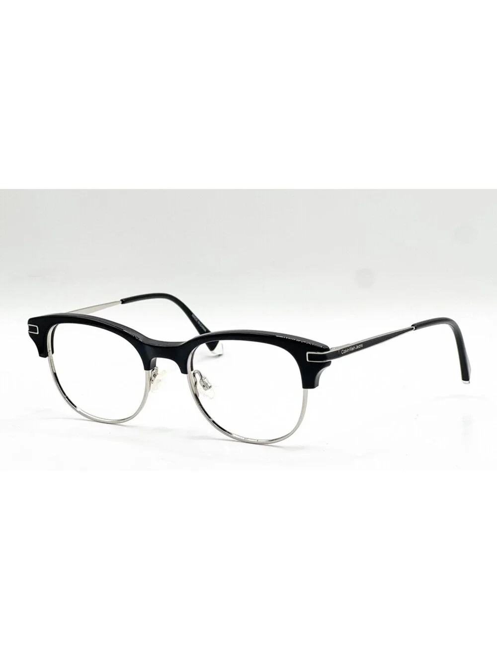 Calvin Klein Jeans Ckj23208 001 Black Silver Authentic Eyeglass Frames 50-19
